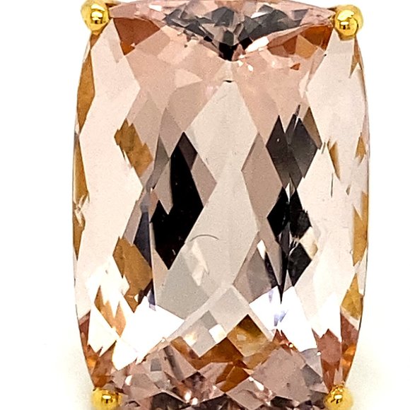Certified Morganite 25.90ct Solid 18K Gold Pendant - Picture 9 of 9